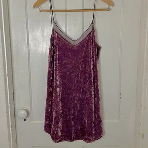 Lilac Wine purple velour mini dress - S
